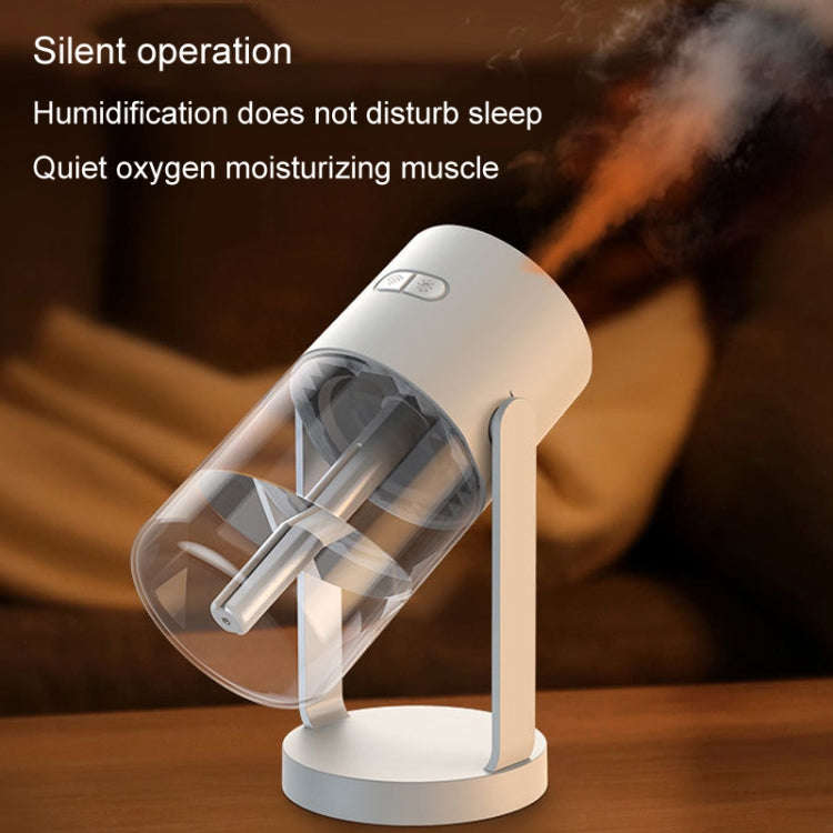280ml Volcano Cup Rotating Air Humidifier Mini Colorful Ambient Light Car Aroma Diffuser(White)