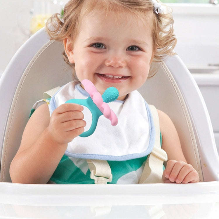 Flower Shaped Silicone Infant Teether Baby Soothing And Strengthening Boilable Teether(Orange And...