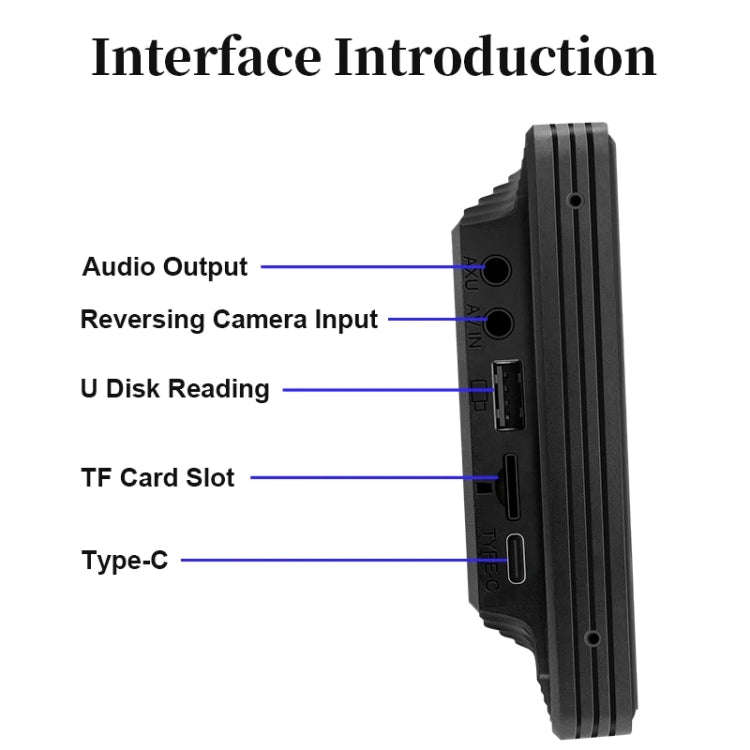 10.26 Inch Car Multimedia Display Supports Carplay/Android Auto Screen Mirroring(Display+ Camera)