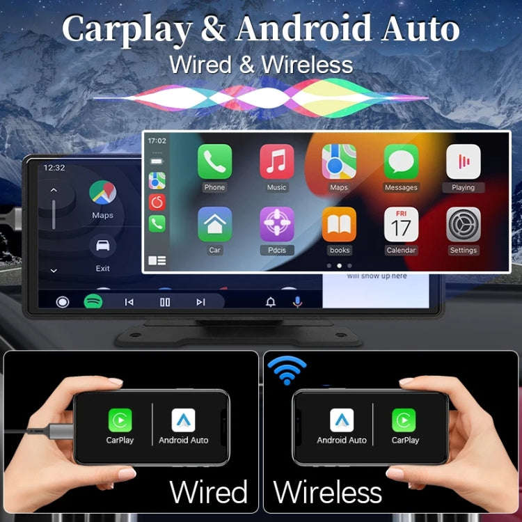 10.26 Inch Car Multimedia Display Supports Carplay/Android Auto Screen Mirroring(Display+ Camera)