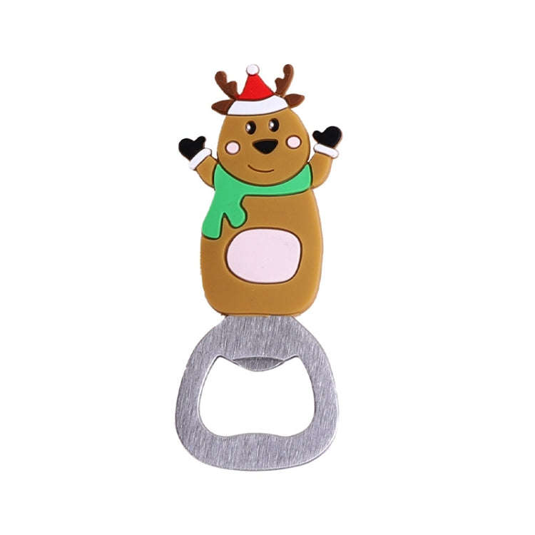 Magnetic Cute Cartoon Stainless Steel Bottle Opener Refrigerator Sticker Decoration, Style: Bear