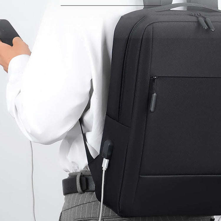 Large-capacity Travel Business Waterproof Laptop Backpack(Gray)