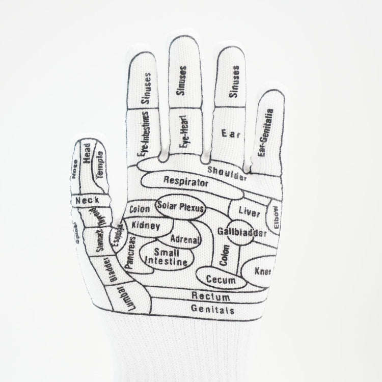 English Hand Massage Gloves Acupuncture Point Palm Reflex Zone Meridian Physical Therapy Gloves, ...