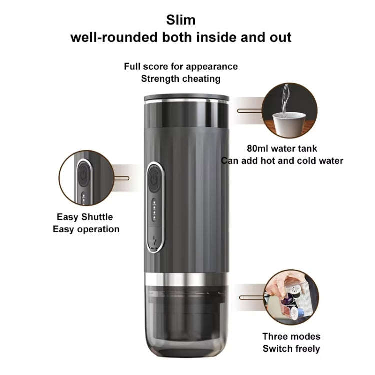 3 In 1 Automatic Wireless Italian Capsule Coffee Machine Portable Rechargeable Heating Coffee Mak...