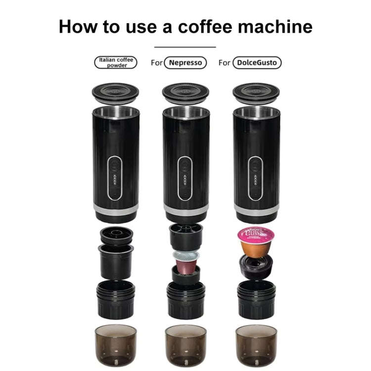 3 In 1 Automatic Wireless Italian Capsule Coffee Machine Portable Rechargeable Heating Coffee Mak...