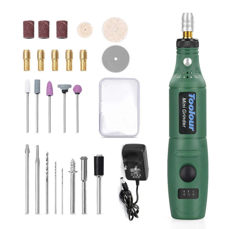 Mini Electric Grinder Micro Grinding Pen DIY Small Carving Tools(EU Plug Green)