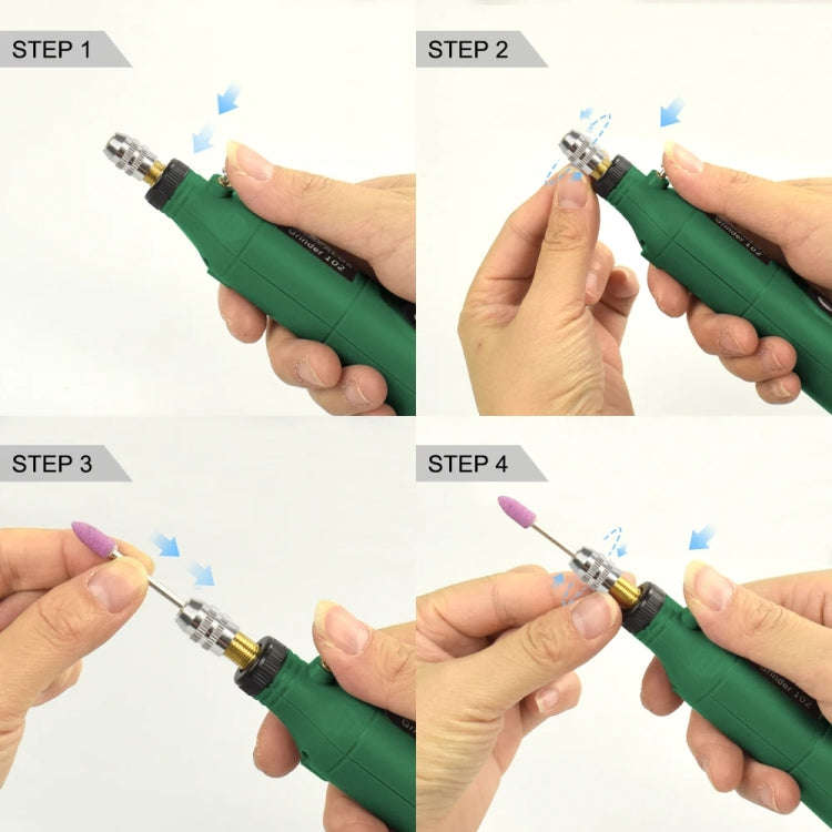 Mini Electric Grinder Micro Grinding Pen DIY Small Carving Tools(EU Plug Gray)