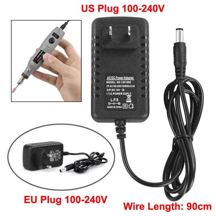 Mini Electric Grinder Micro Grinding Pen DIY Small Carving Tools(EU Plug Gray)