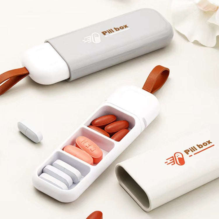Portable Mini 3 Grids Pill Box Travel Sealed Moisture-proof Medicine Dispenser Pill Storage Box(W...