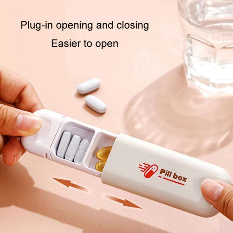 Portable Mini 3 Grids Pill Box Travel Sealed Moisture-proof Medicine Dispenser Pill Storage Box(W...