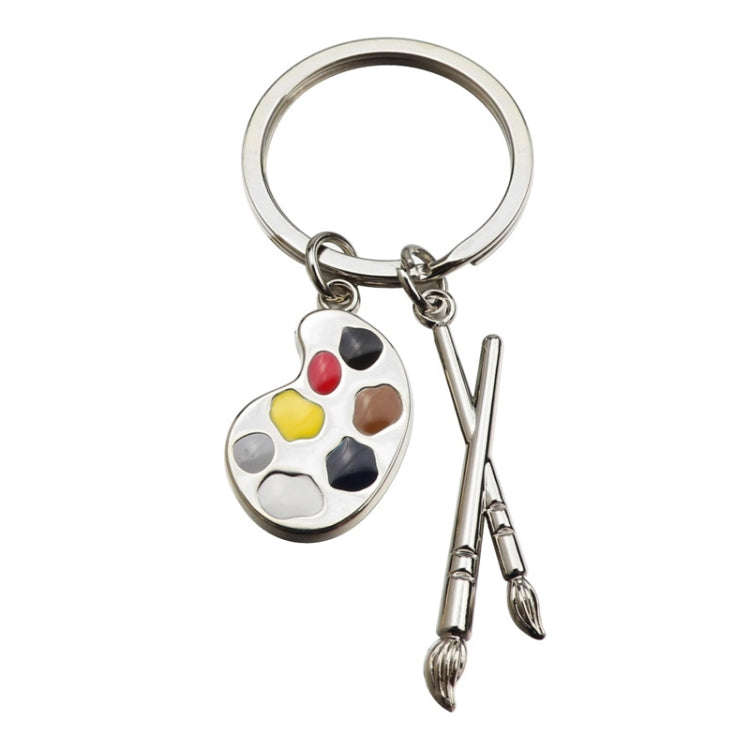 Mini Metal Drawing Board Keychain Bookbag Decorative Pendant, Color: Silver