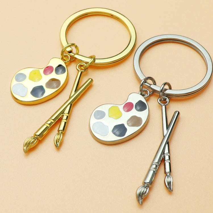 Mini Metal Drawing Board Keychain Bookbag Decorative Pendant, Color: Silver
