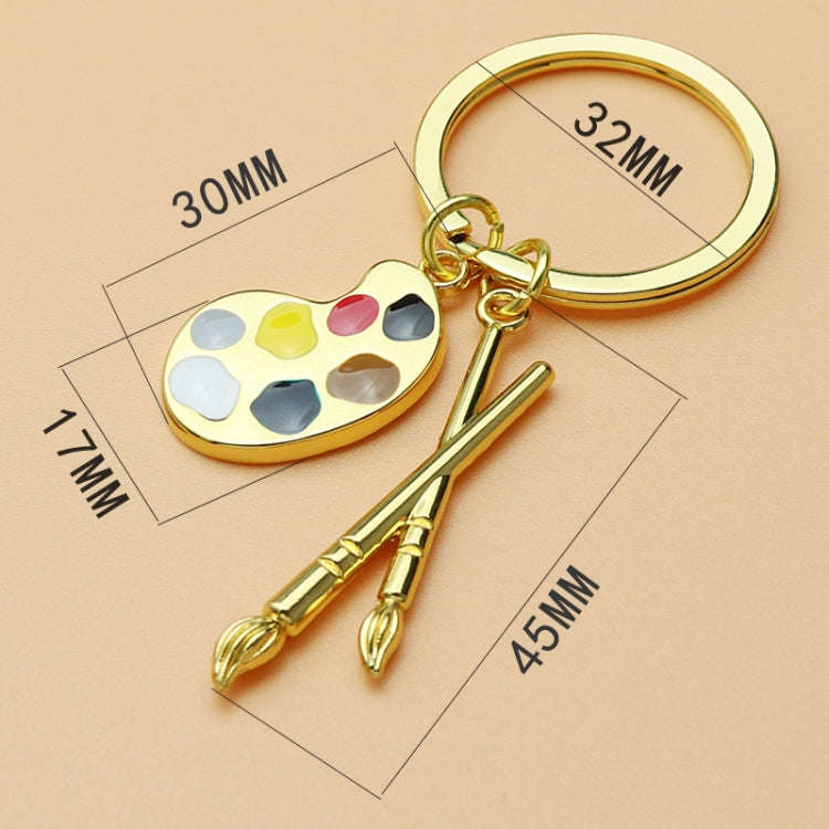 Mini Metal Drawing Board Keychain Bookbag Decorative Pendant, Color: Silver
