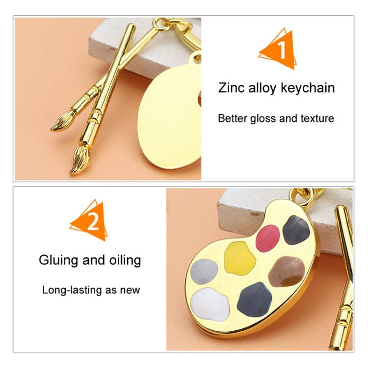 Mini Metal Drawing Board Keychain Bookbag Decorative Pendant, Color: Silver