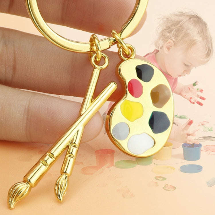 Mini Metal Drawing Board Keychain Bookbag Decorative Pendant, Color: Silver