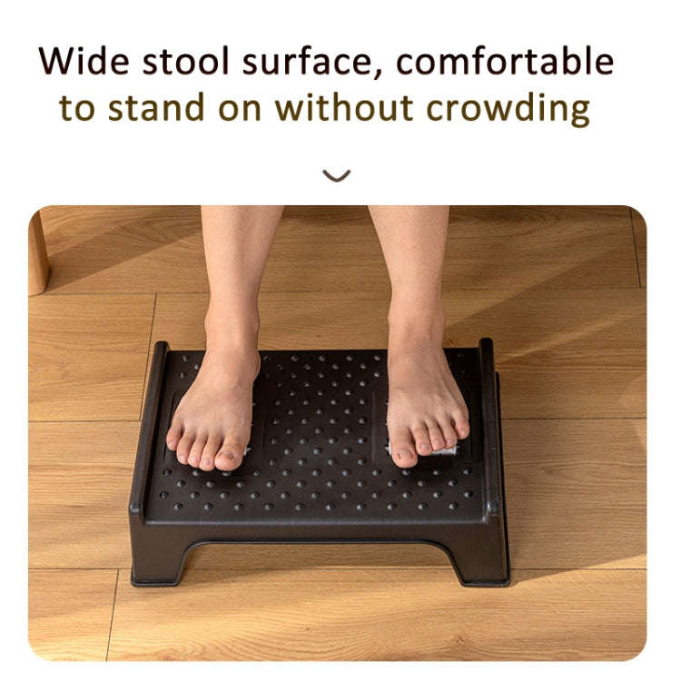 Double-row Roller Massage Foot Pedal Footrest Under the Table(Black)