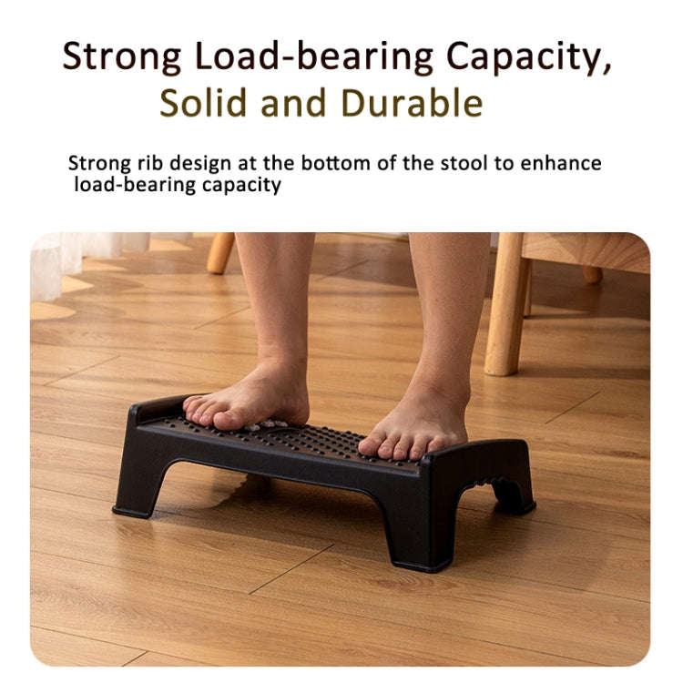 Double-row Roller Massage Foot Pedal Footrest Under the Table(Black)