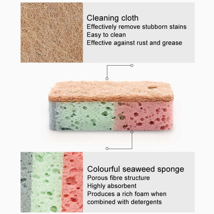 5pcs Kitchen Cleaning Sponge Wipe Rag Dishcloth