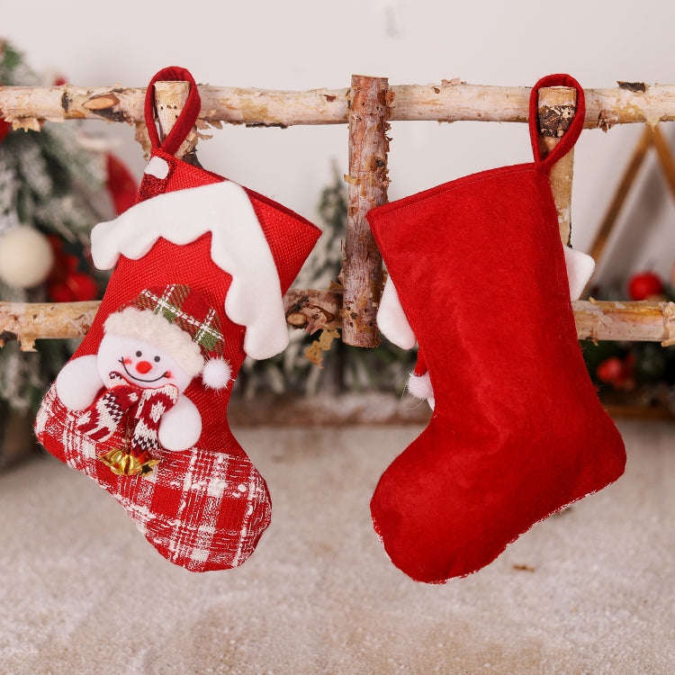 House-shaped Christmas Stockings Gift bag Christmas Eve Decoration Candy Stockings(Old Man)
