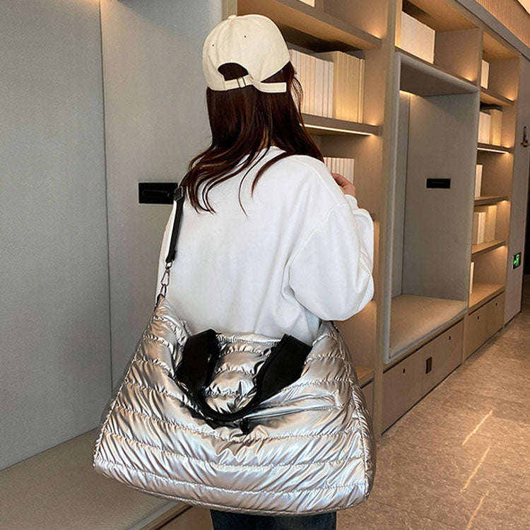 Large Capacity Short-distance Travel Bag Swimming Training Sports Fitness Handbag(Silver Gray)