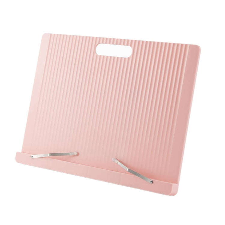 Student Reading Stand Desktop Adjustable Book Holder Folding Tablet Stand(Pink)