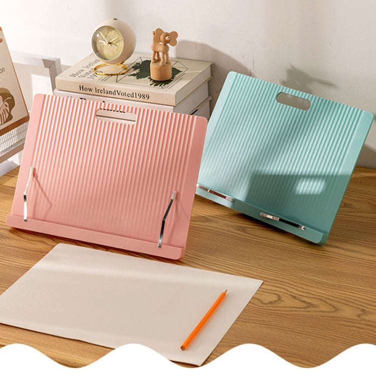 Student Reading Stand Desktop Adjustable Book Holder Folding Tablet Stand(Pink)