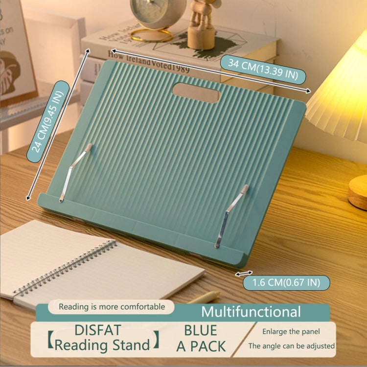Student Reading Stand Desktop Adjustable Book Holder Folding Tablet Stand(Blue)
