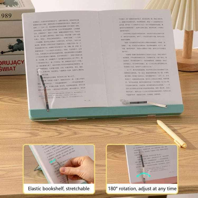 Student Reading Stand Desktop Adjustable Book Holder Folding Tablet Stand(Blue)