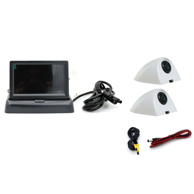 5 Inch Carplay Portable Surveillance Video Car Display, Specification: Folding Screen + White Two...