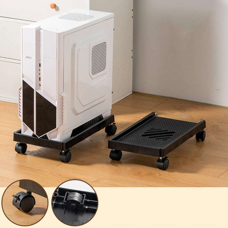 Computer Host Bracket Desktop Chassis Mobile Tray Base Heightening Rack with Pulley, Spec: Univer...