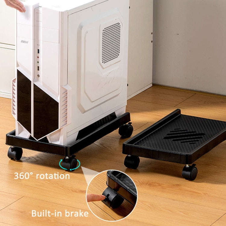 Computer Host Bracket Desktop Chassis Mobile Tray Base Heightening Rack with Pulley, Spec: Univer...