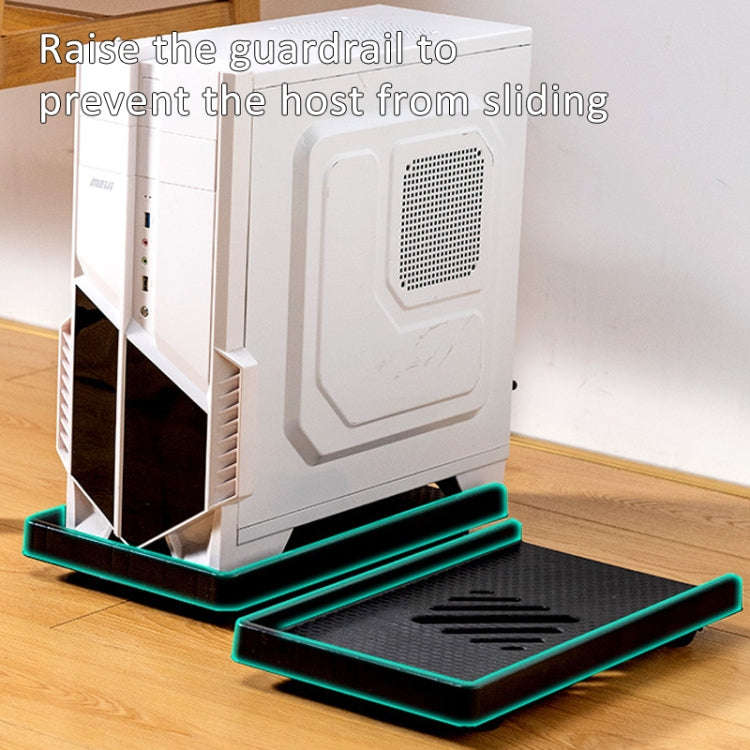 Computer Host Bracket Desktop Chassis Mobile Tray Base Heightening Rack with Pulley, Spec: Straig...