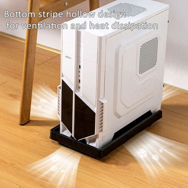 Computer Host Bracket Desktop Chassis Mobile Tray Base Heightening Rack with Pulley, Spec: Straig...