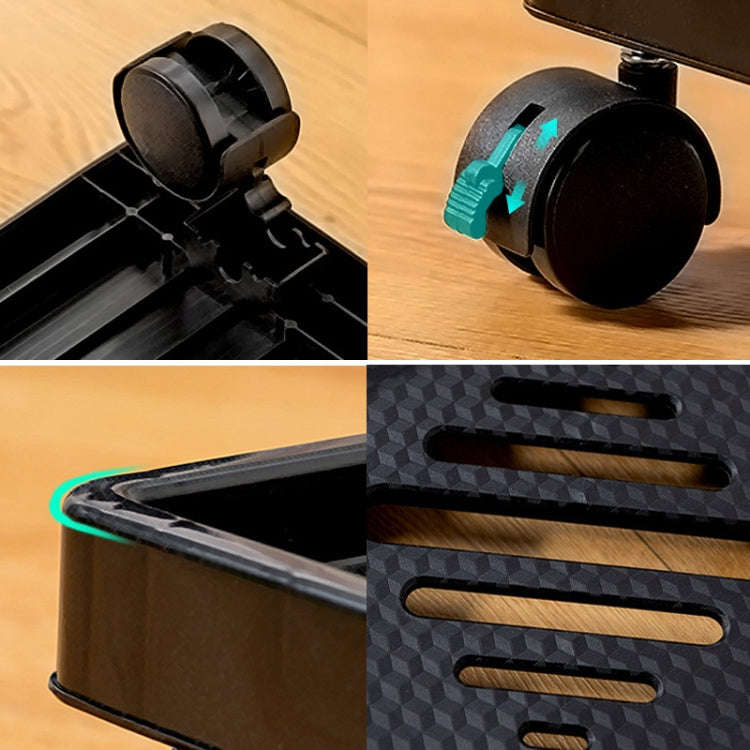 Computer Host Bracket Desktop Chassis Mobile Tray Base Heightening Rack with Pulley, Spec: Univer...