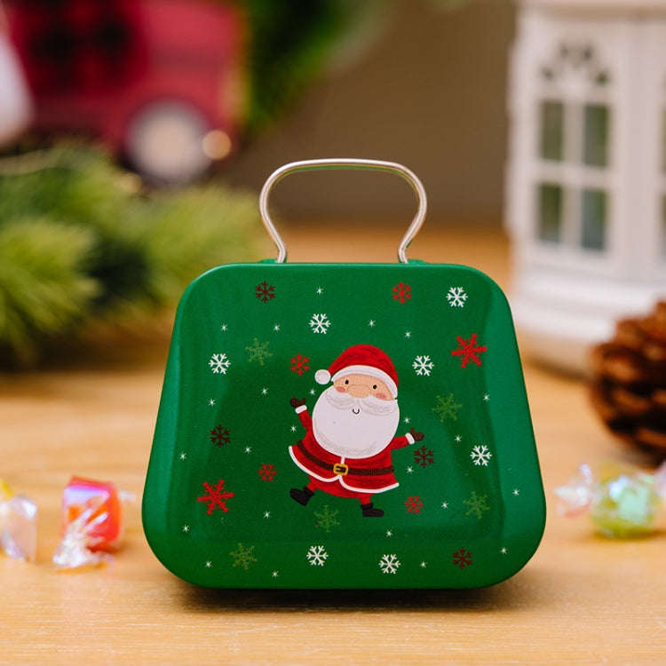 Christmas Decorations Handbag-shaped Candy Box Children Gift Iron Box(B)