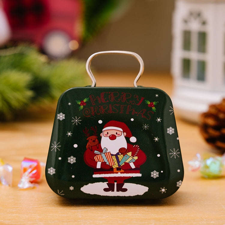 Christmas Decorations Handbag-shaped Candy Box Children Gift Iron Box(C)