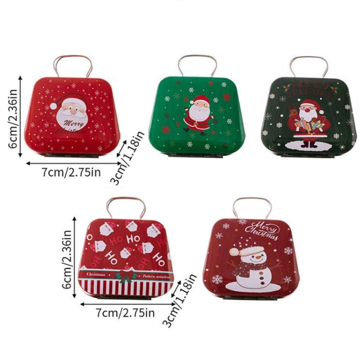 Christmas Decorations Handbag-shaped Candy Box Children Gift Iron Box(C)