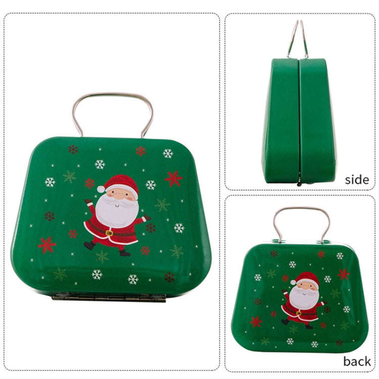 Christmas Decorations Handbag-shaped Candy Box Children Gift Iron Box(C)