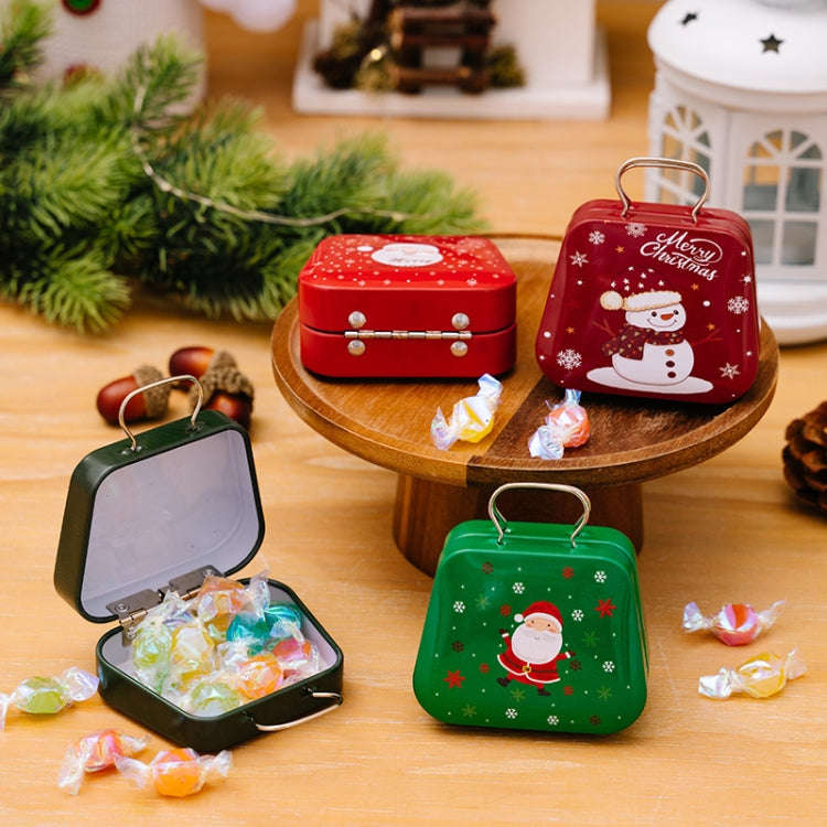 Christmas Decorations Handbag-shaped Candy Box Children Gift Iron Box(C)