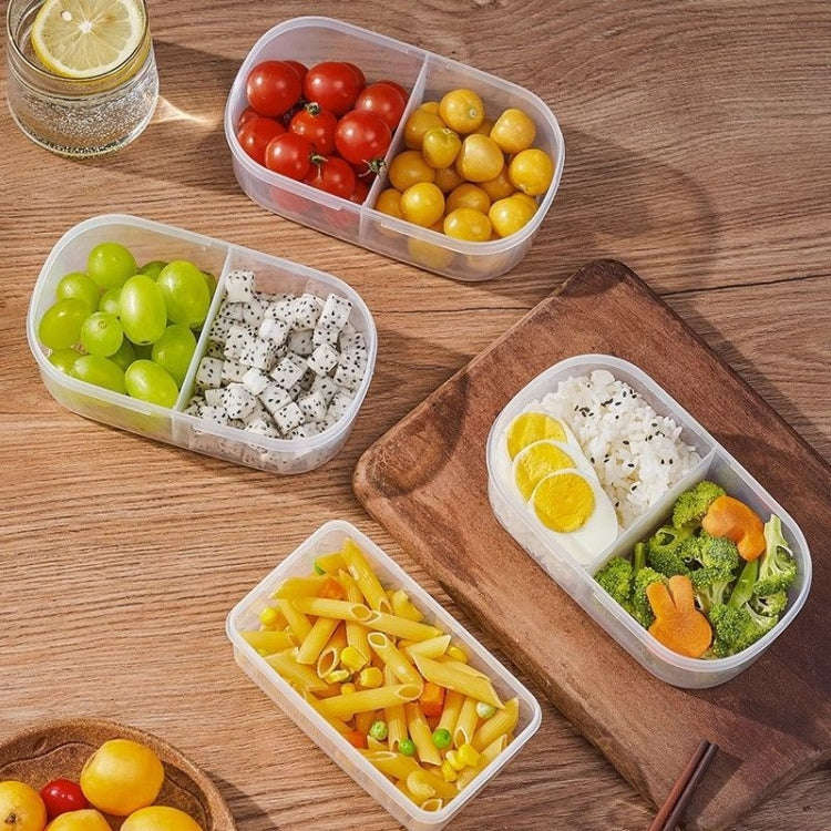 2pcs /Set Round 600ml+Square 500ml Fruit Vegetable Small Dispenser Refrigerator Fresh Storage Boxes