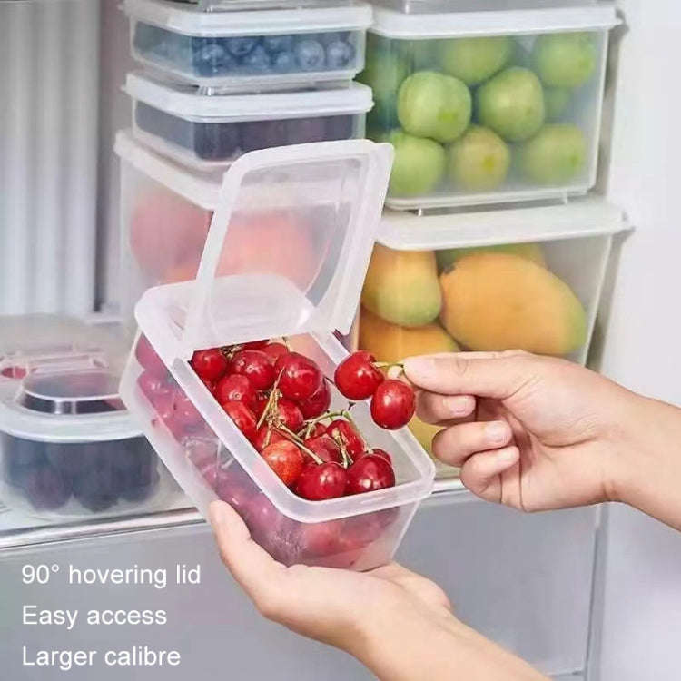 2pcs /Set Round 600ml+Square 500ml Fruit Vegetable Small Dispenser Refrigerator Fresh Storage Boxes
