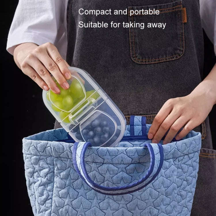 2pcs /Set Round 600ml+Square 500ml Fruit Vegetable Small Dispenser Refrigerator Fresh Storage Boxes