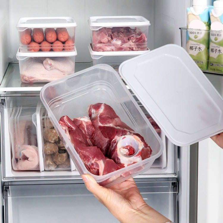 2000ml Refrigerator Storage Box Large Capacity Transparent Fresh Food Organiser