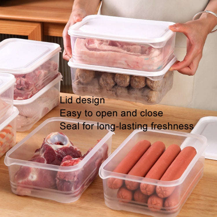 2000ml Refrigerator Storage Box Large Capacity Transparent Fresh Food Organiser