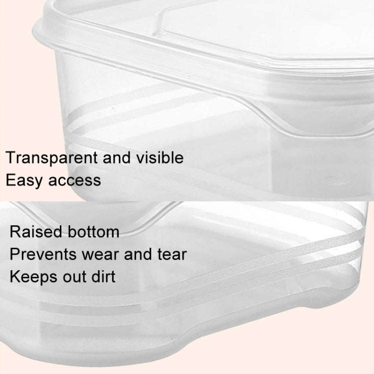 2000ml Refrigerator Storage Box Large Capacity Transparent Fresh Food Organiser