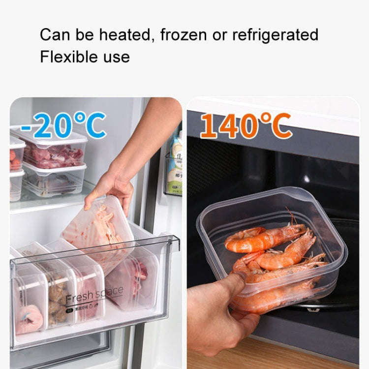 2000ml Refrigerator Storage Box Large Capacity Transparent Fresh Food Organiser