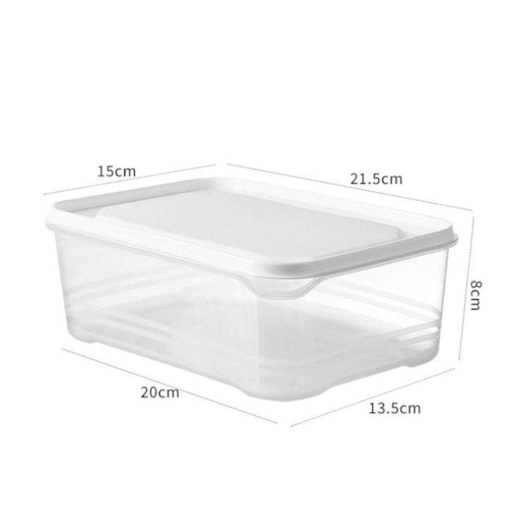 2000ml Refrigerator Storage Box Large Capacity Transparent Fresh Food Organiser