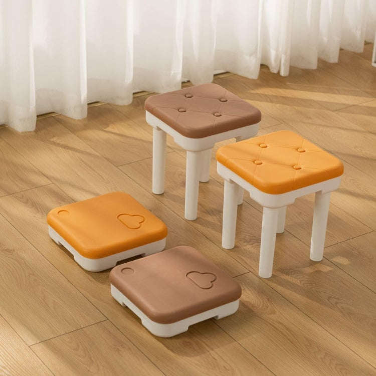 Detachable Children Small Stool Non-slip Low Chair Shoe Changing Stool, Color: Imitation Leather ...