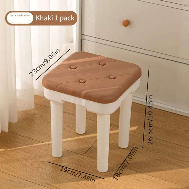 Detachable Children Small Stool Non-slip Low Chair Shoe Changing Stool, Color: Imitation Leather ...