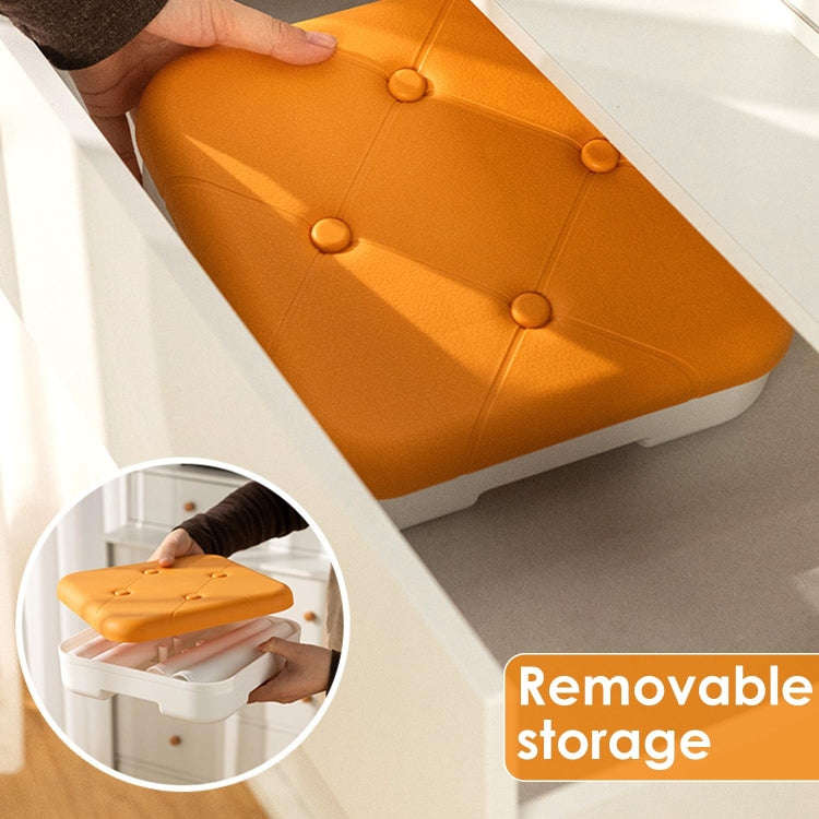 Detachable Children Small Stool Non-slip Low Chair Shoe Changing Stool, Color: Imitation Leather ...